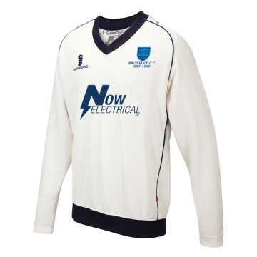 Curve Long Sleeve Sweater Navy Trim